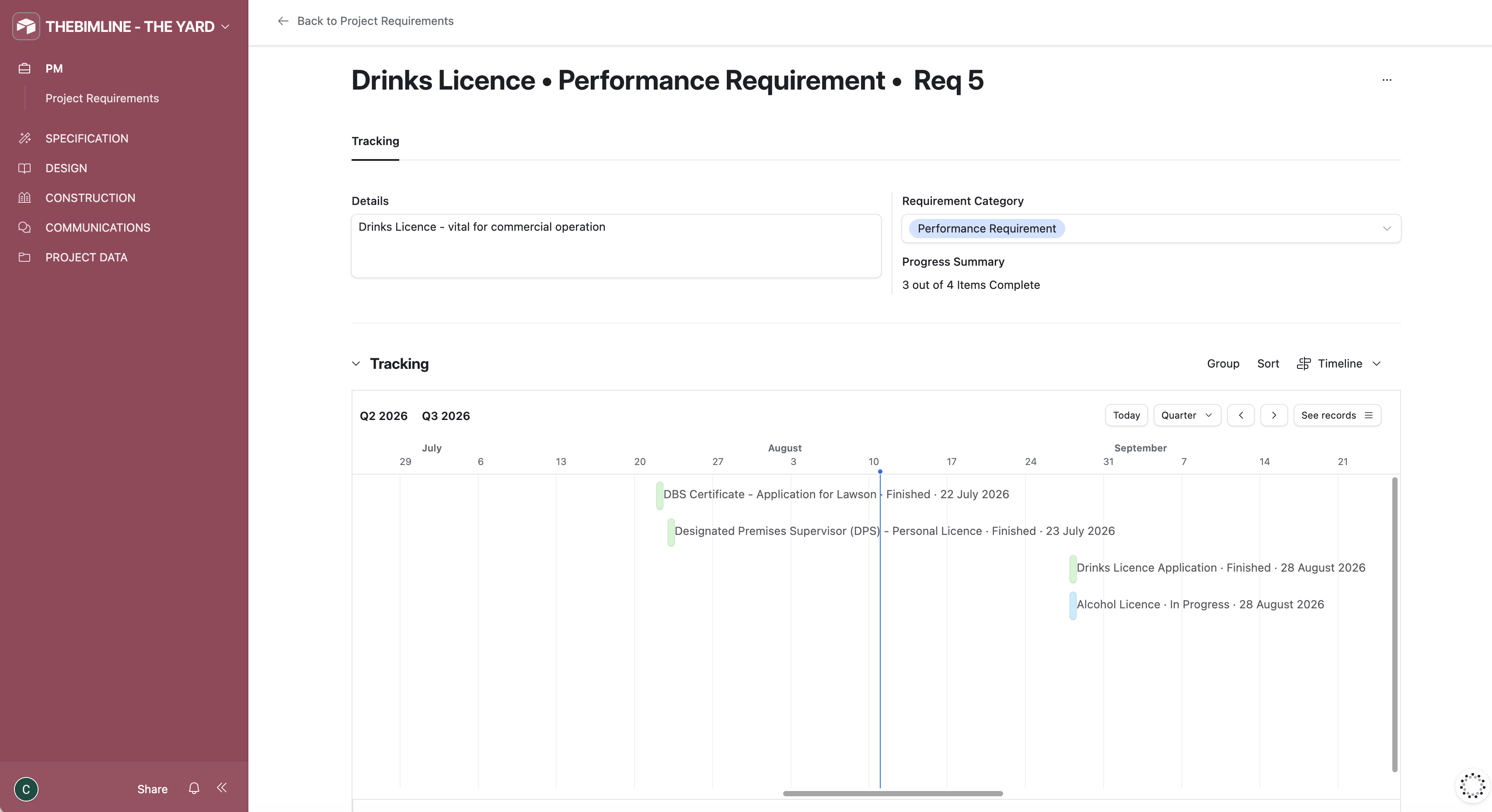 InScope Delivery Timeline